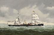 John Henry Mohrmann The Belgian steamer Amelie bound for Spain oil painting